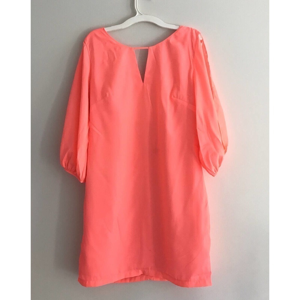 Ark & Co | Cutout Mini Dress Size S Pink 3/4 Puff Sleeves Open Back